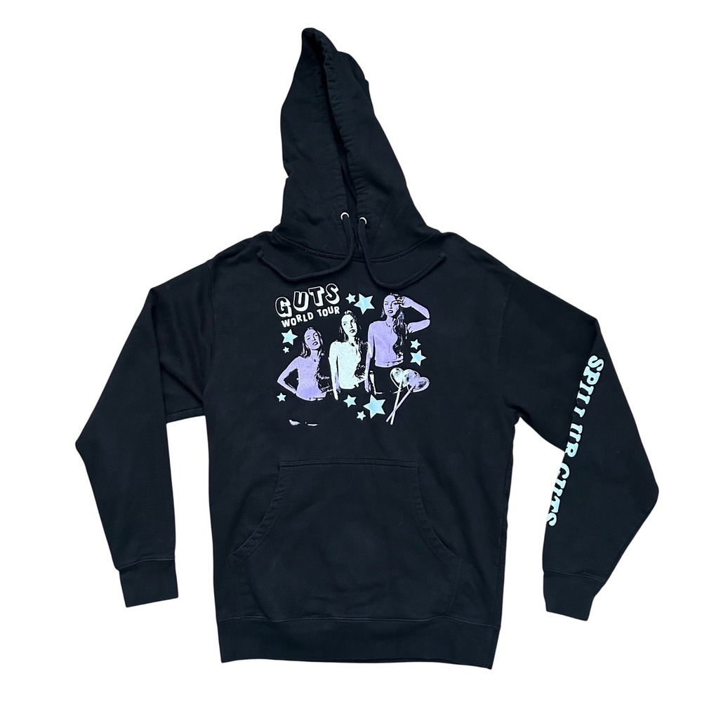 Olivia Rodrigo GUTS World Tour Black Graphic‎ Hoodie Spill Ur Guts Tour concert